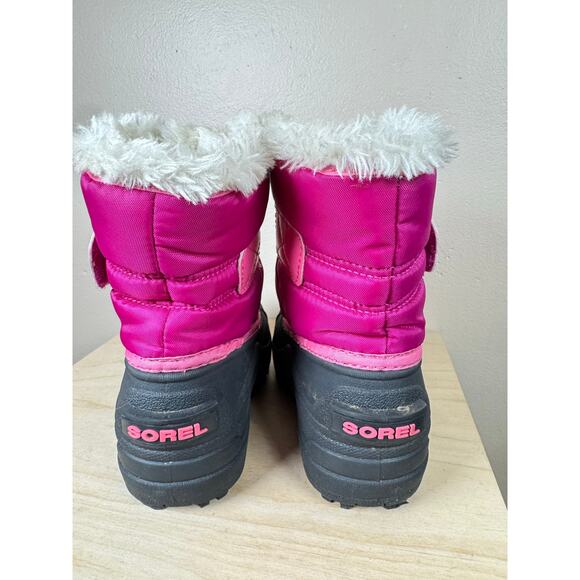 Sorel Little Kid Girls Snow boot SNOW COMMANDER Children's Boot Pink Blush - Picture 7 of 9
